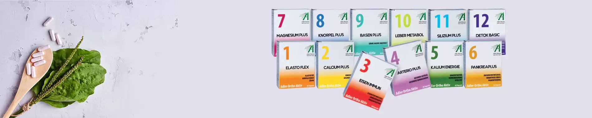 Titelbild der Adler Pharma Nahrungsergänzungsmitteln