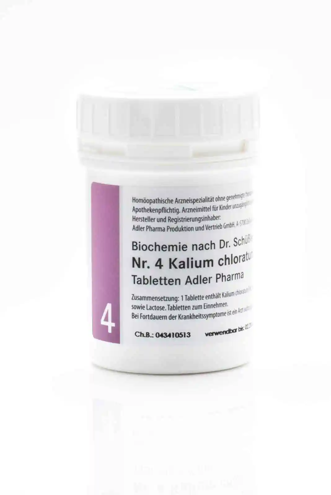 Nr4_Kalium-chloratum-D6_100g_PZN2261851 Klein Schüßler Salz Dose Nr. 4 Kalium chloratum