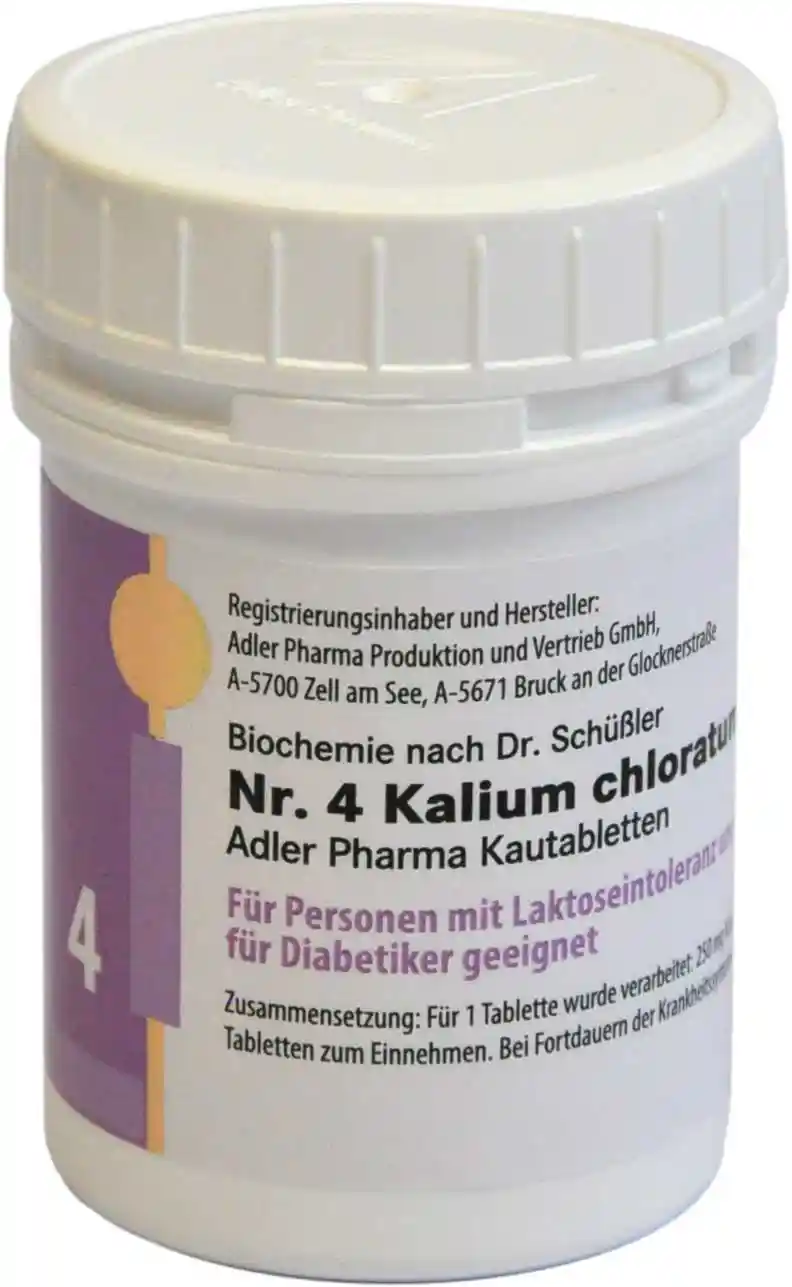 LI_Nr4 Laktosefreie Schüßler Salz Dose Nr. 4 Kalium chloratum
